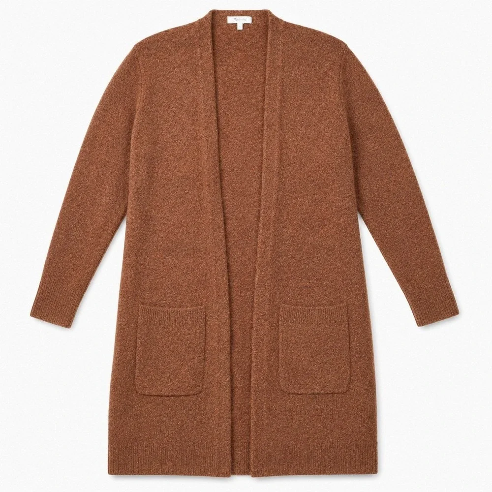 Madewell Kent Cardigan Sweater Women's Small Alpaca Wool Lagenlook Longline Cozy
